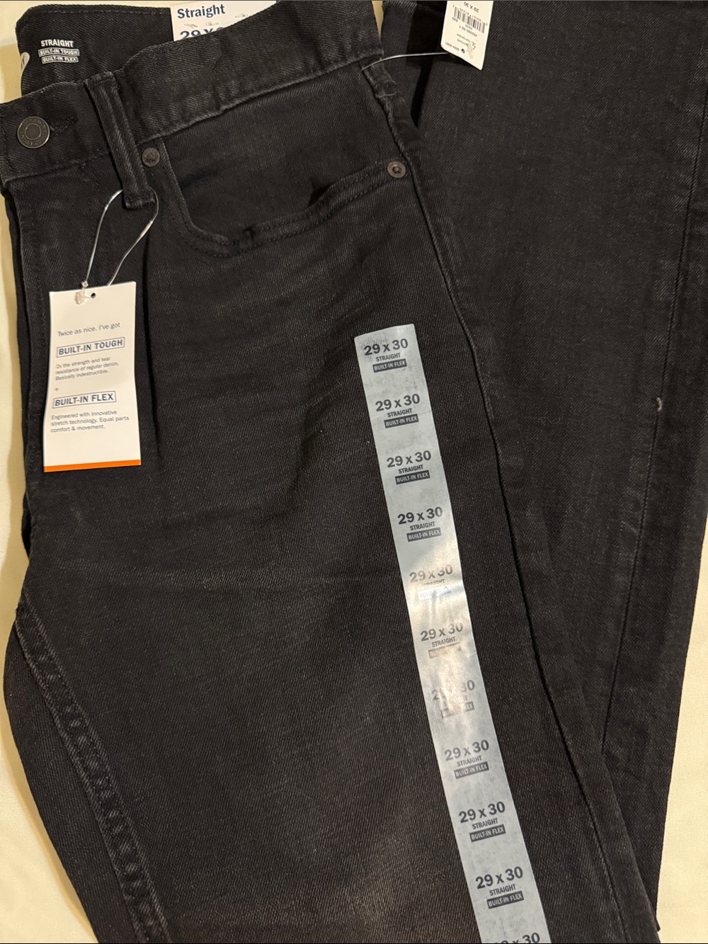 NWT 29x30 Men's Old Navy Black Straight Jeans -